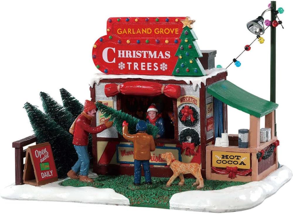 Lemax Weihnachtsbaumstand / Garland Grove Tree Lot 83354